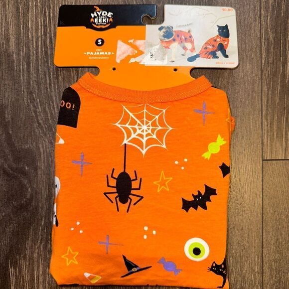 Hyde and Eek (Small) Orange Halloween Pattern Pajamas/Costumes for Cats/Dogs - Picture 1 of 3